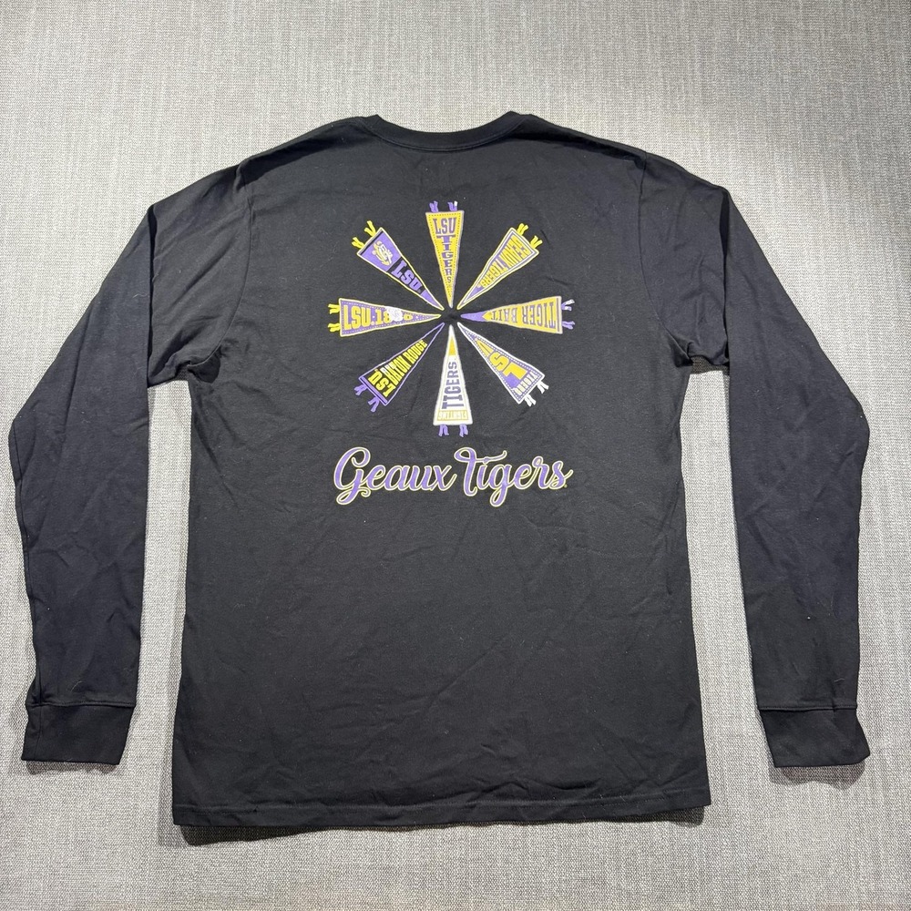 LSU Tigers Shirt Mens‎ XL Black Long Sleeve NCAA Football Captivating Apparel